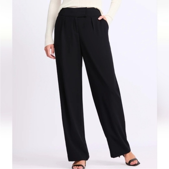 41 Hawthorn Pants - NWT 41 Hawthorn Black High Rise Wide Leg Trouser Pants Size 12